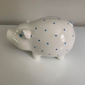 Tiffany Blue Dot Pig Bank